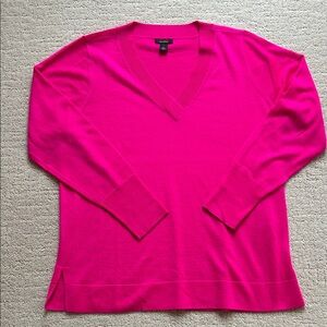Halogen v-neck merino wool sweater